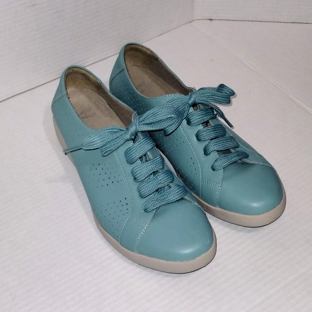 Dansko Teal Leather Sneakers